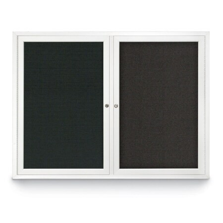 United Visual Products Corkboard, Cobalt/Black, 48" x 36" UV404-BLACK-COBACC